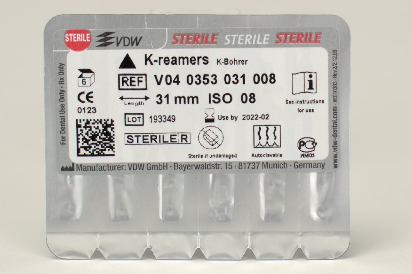 K-Reamer 31mm 08 steril 6st