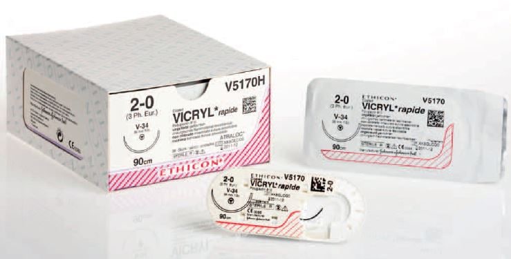 Sutur Ethicon Vicryl Rapide 7-0 violett GS-9 12st