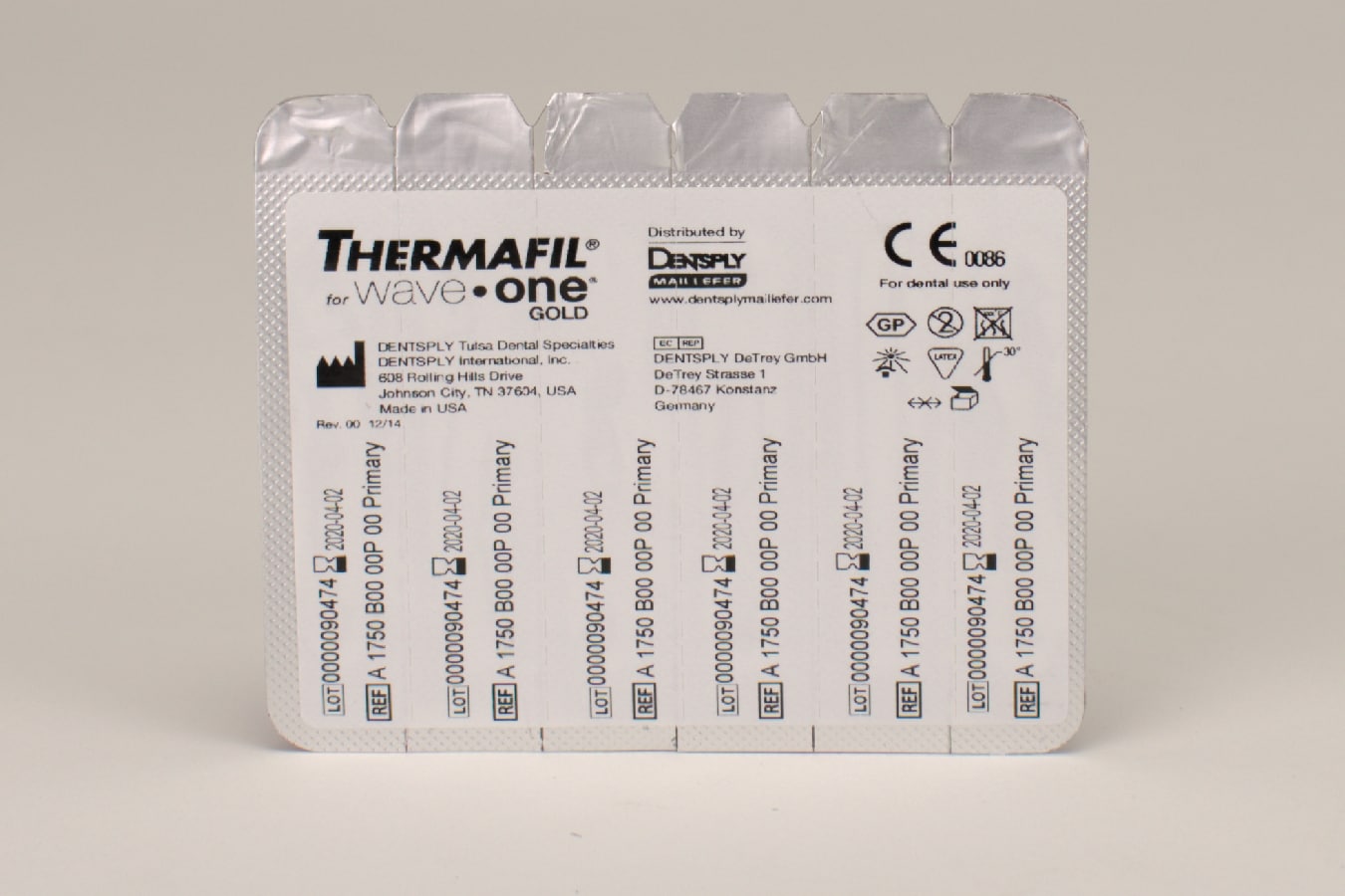 WaveOne Gold Thermafil Guttaperka Primary röd 6st