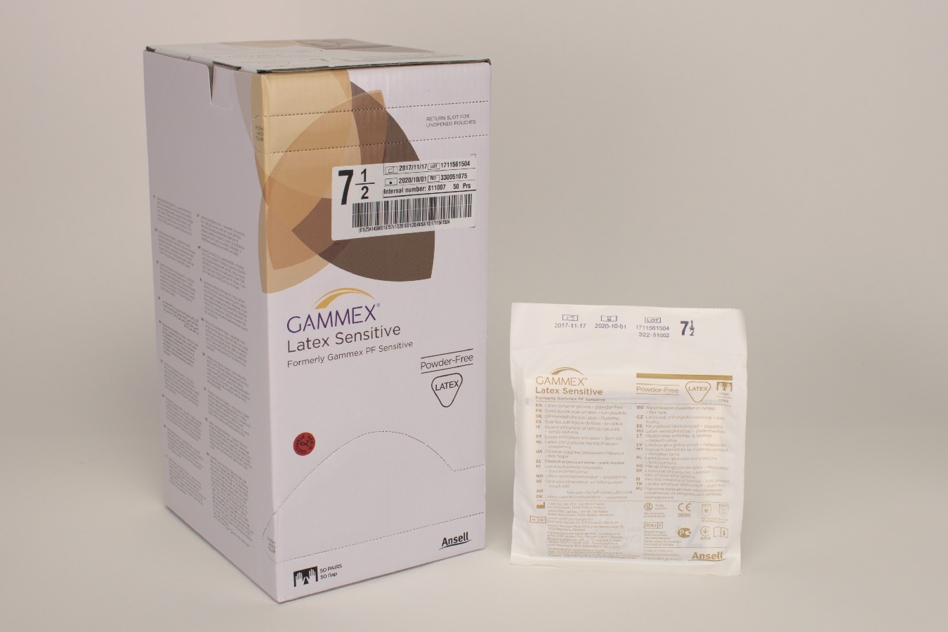 OP Handske Gammex Latex Sensitiv 7,5 PF 50par