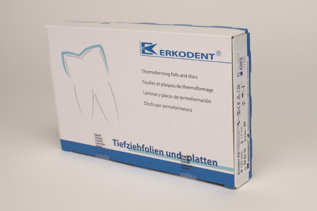 Erkodur-A2 1,0mm Ø120mm tandfärgad 20st