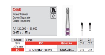 FG HM Borr C4AK.010 kronslitsare 5st