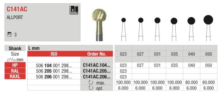 Vst Kirurgiborr C141AC 206 023  XL 3st