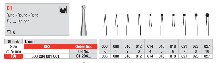 Vst HM Borr C1 204 016 5st