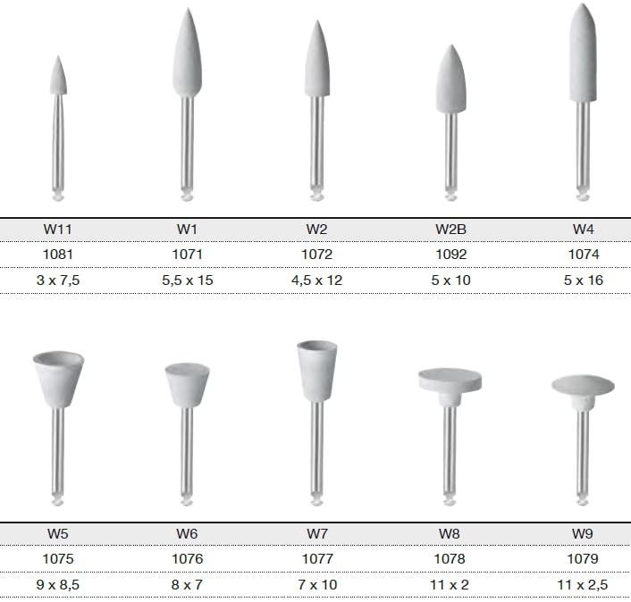 EVE Universal Polerare spets W1 Vst 10st