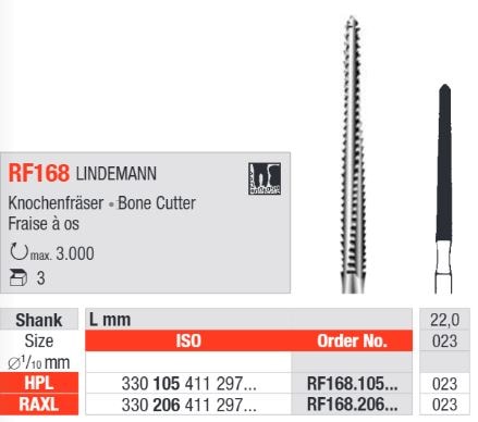 Vst Kirurgiborr RF 168 204 023  3st