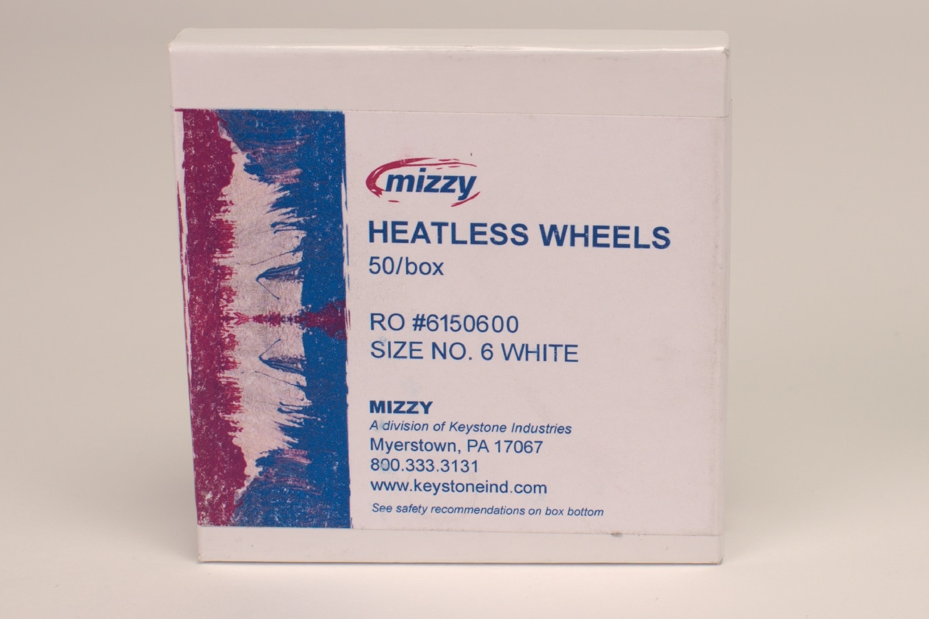 Mizzy Heatless Wheel # 6 white 3/32" 50st