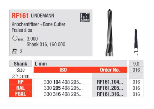 Vst Kirurgiborr RF 161 205 016 L 3st