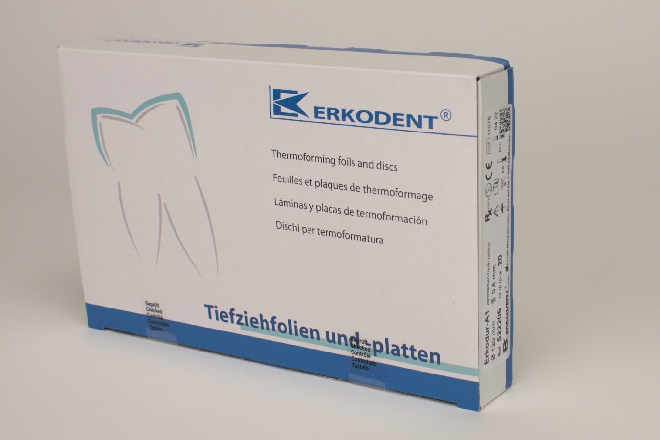 Erkodur-A1 0,6mm Ø120mm tandfärgad 20st