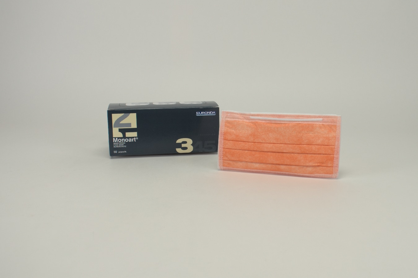 Munskydd Monoart 3-lag Orange 50st