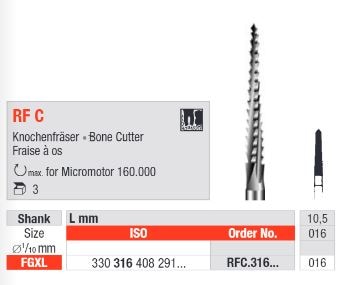 FG Kirurgiborr RF C 316 016 XL 3st