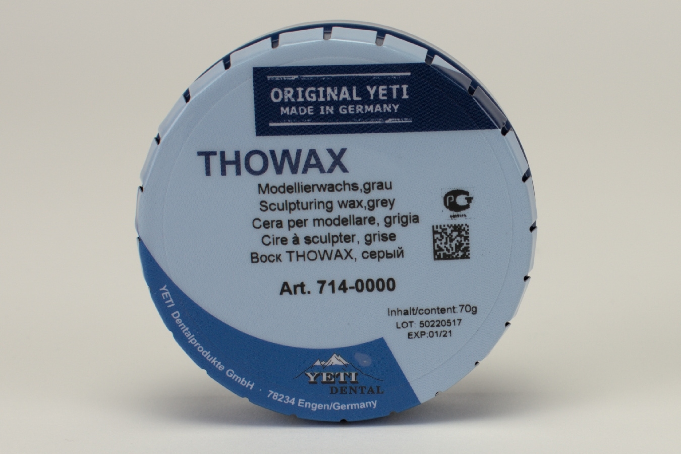 Yeti Thowax Modelleringsvax grå 70g