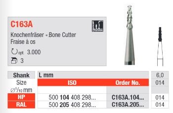 Vst Kirurgiborr C163A 205 014 L 3st