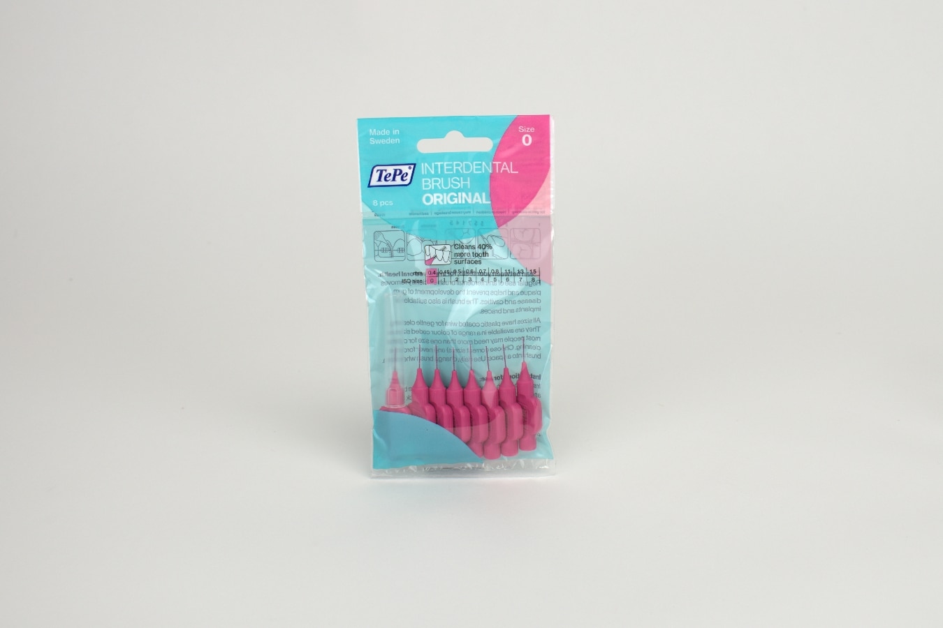 TePe Mellanrumsborste 0,4mm rosa 8st