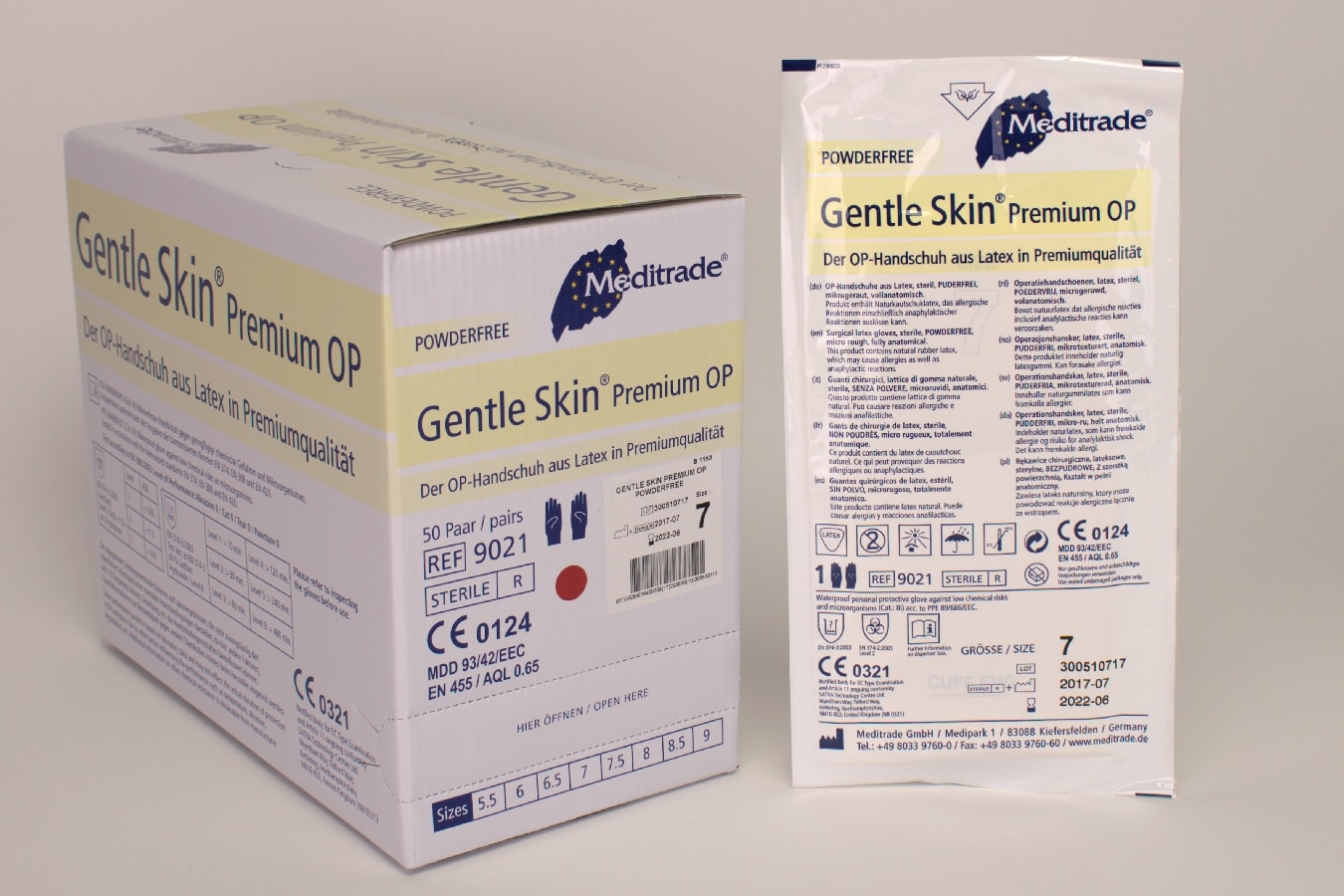 OP Handske Latex Gentle Skin Premium 7,0 50par