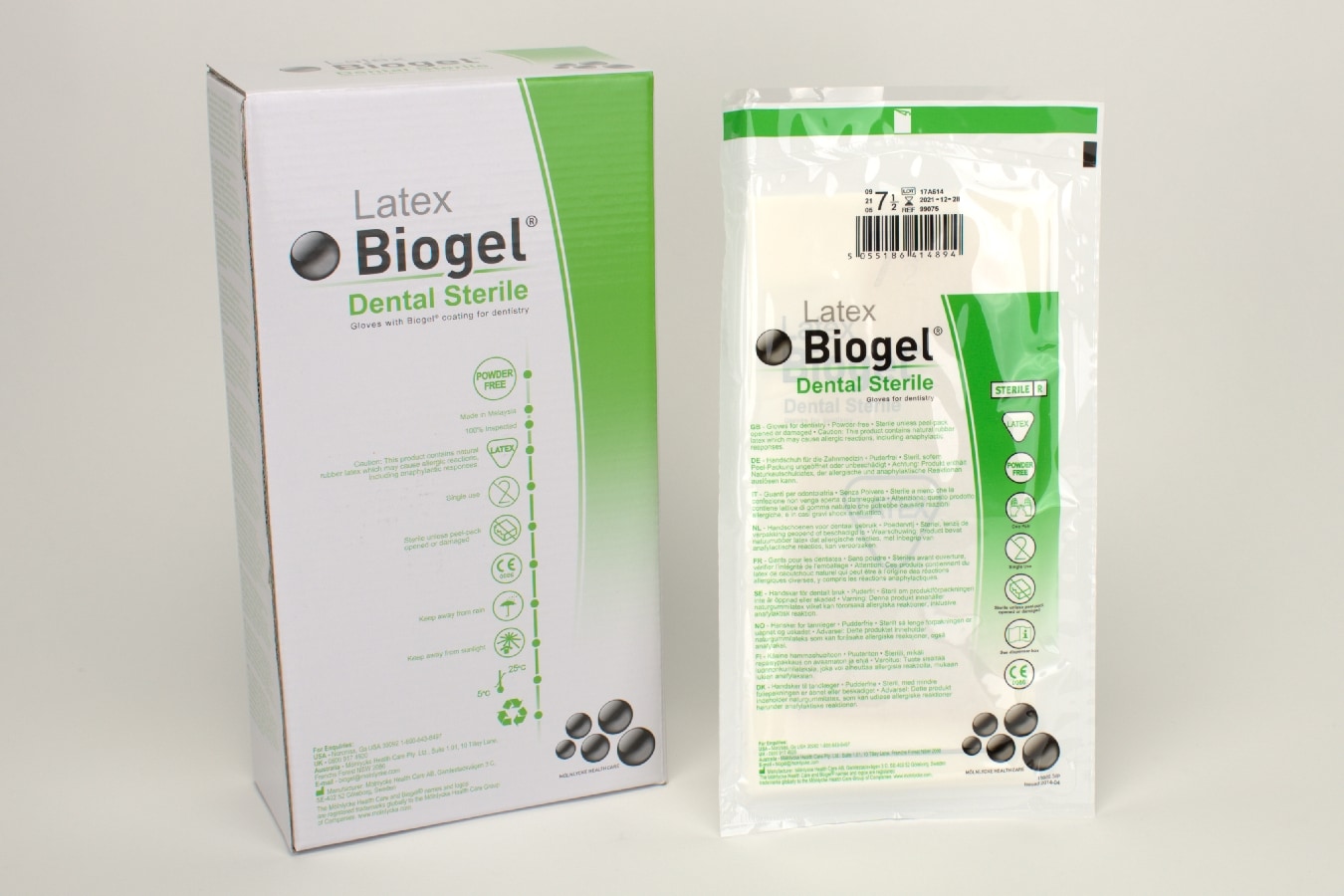 OP handske Biogel D Latex stl 7,5 PF 10par