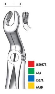 Extraktionstång Diamant 67AD ÖK molar