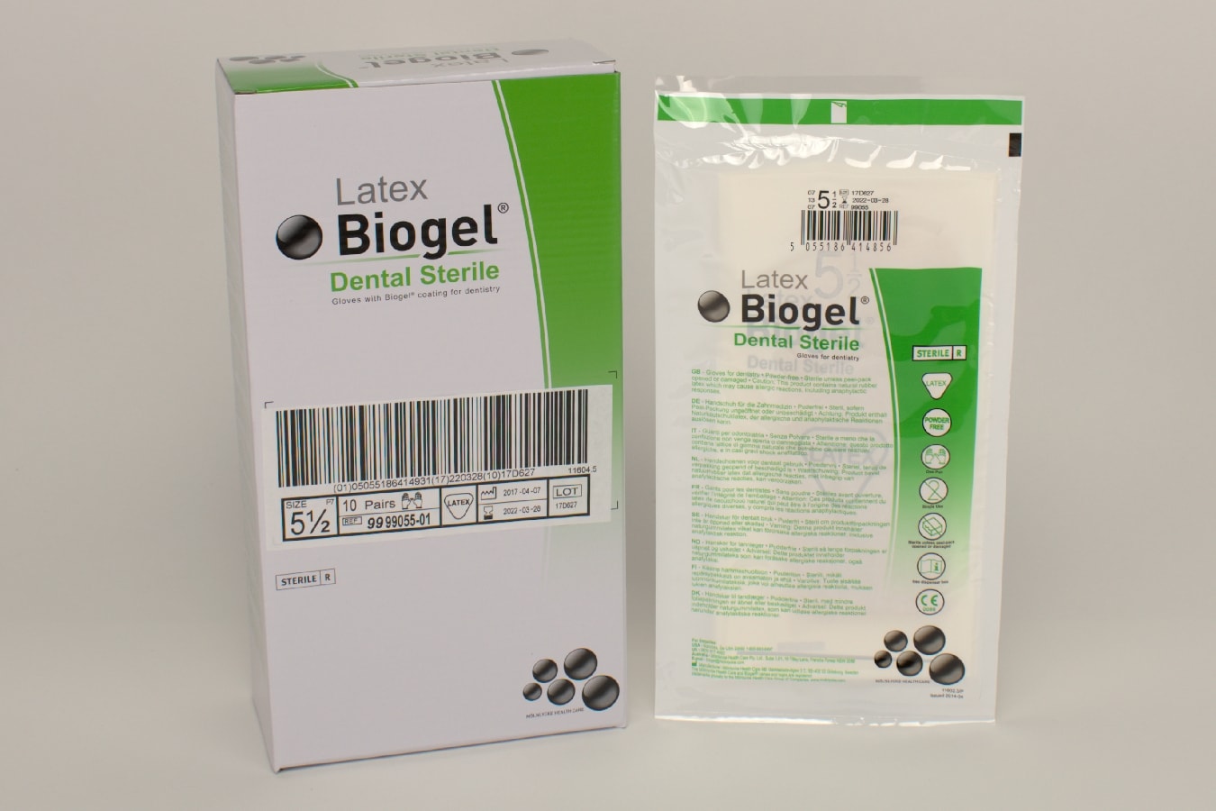 OP handske Biogel D Latex stl 5,5 PF 10par