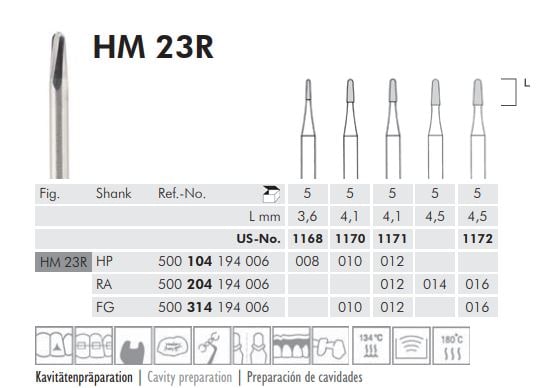 Vst HM Borr 23R 204 014 5st