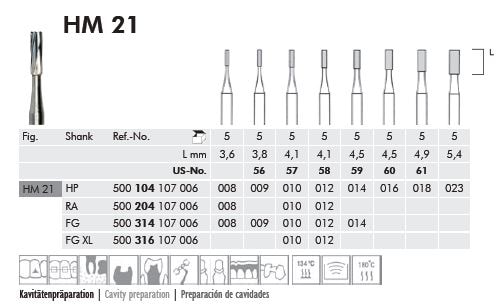 Vst HM Borr 21 204 010 5st