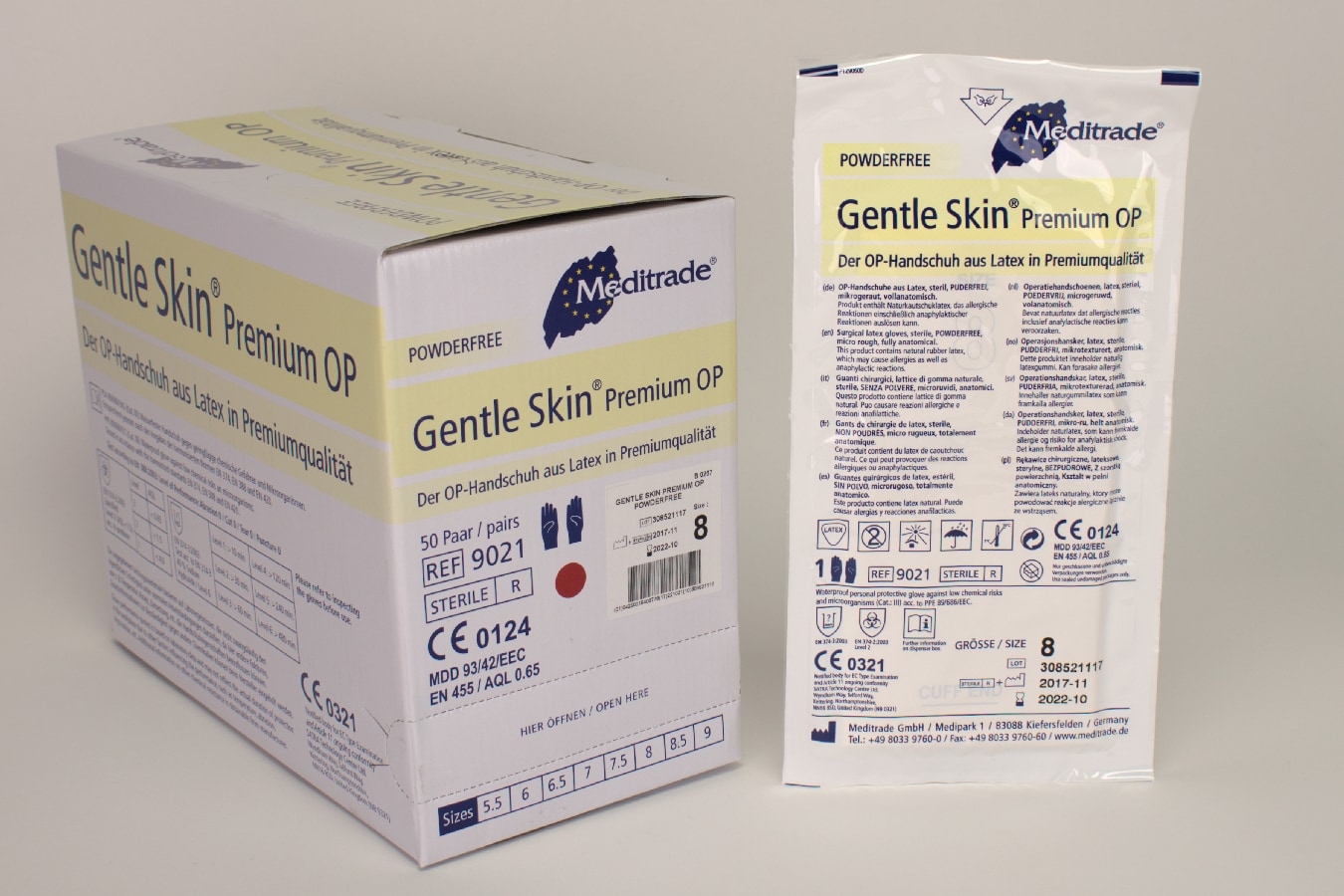 OP Handske Latex Gentle Skin Premium 8,0 50par