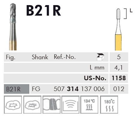 FG HM Borr Cobra B21R 012 kronslitsare 5st