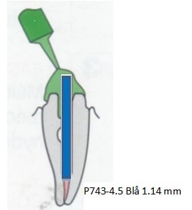 ParaPost XP Avtryckstift 1,14mm blå P743-4,5 20st