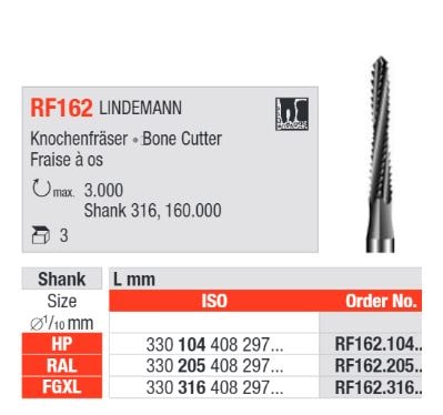 Vst Kirurgiborr RF 162 205 016 L 3st