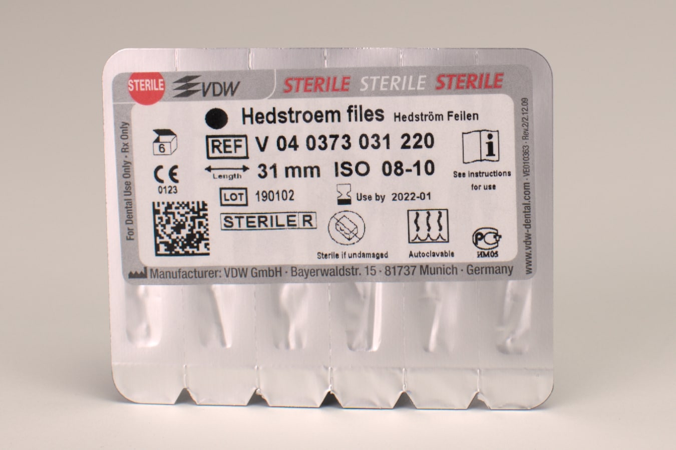 Hedströmsfil 31mm 08-10 steril 6st