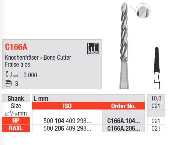 Vst Kirurgiborr C166A 206 021  XL 3st