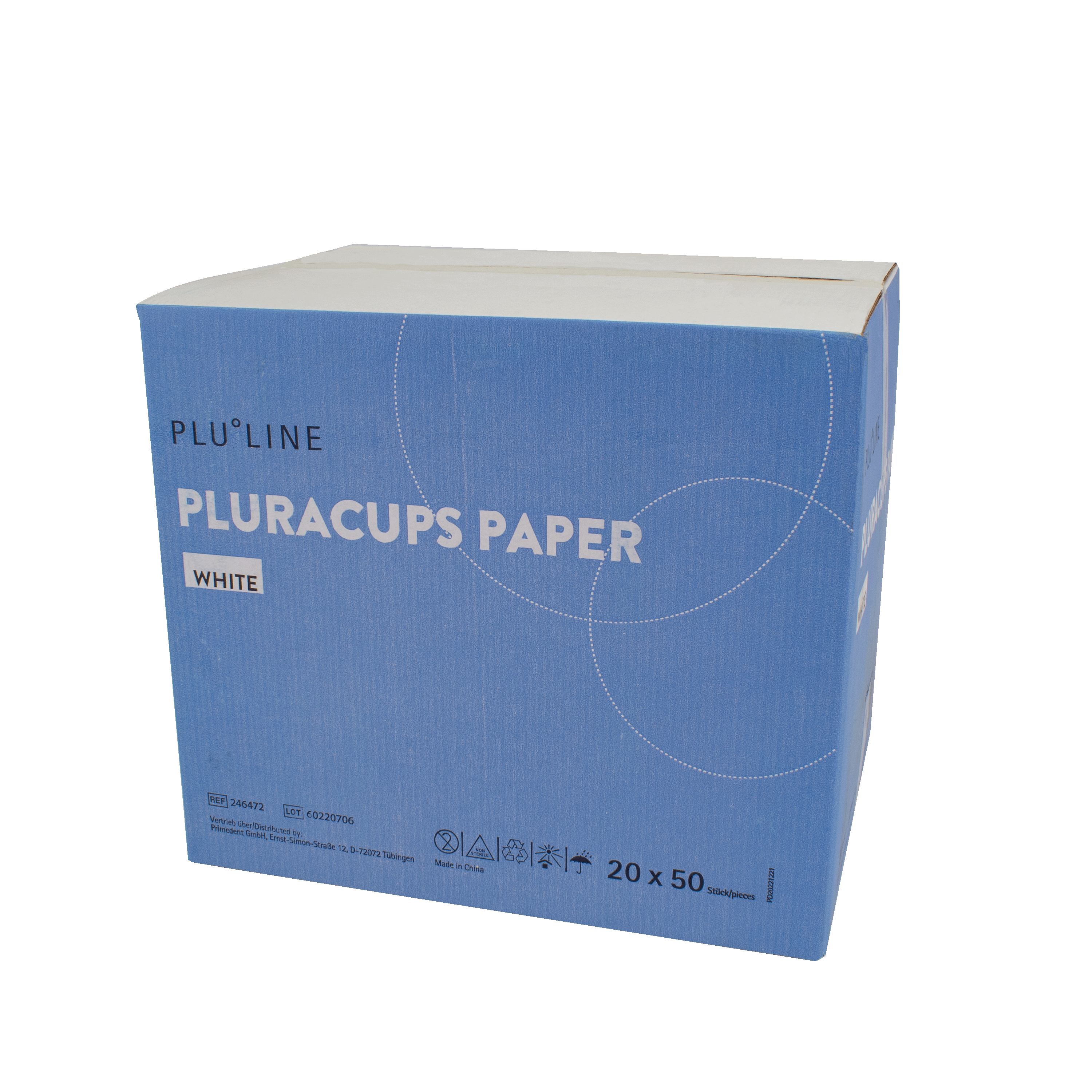 PLURACUPS Papper vit 180ml 1000st